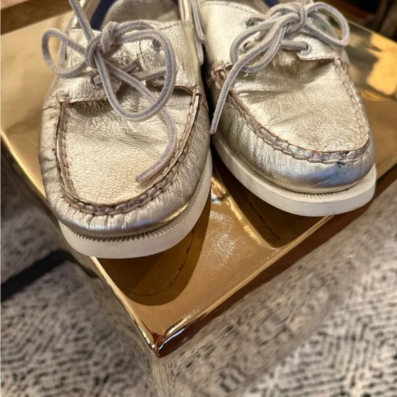 Sperry Topsider Women's Metallic Boat Shoes 7 - Picture 7 of 10